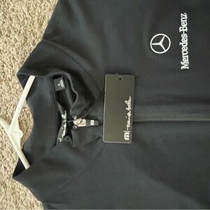 Travis Mathew Black Mercedes-Benz zip up shirt